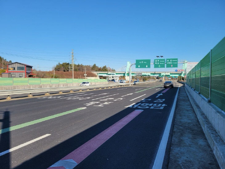 붙임1 남악IC 진입도로 확포장 준공 모습