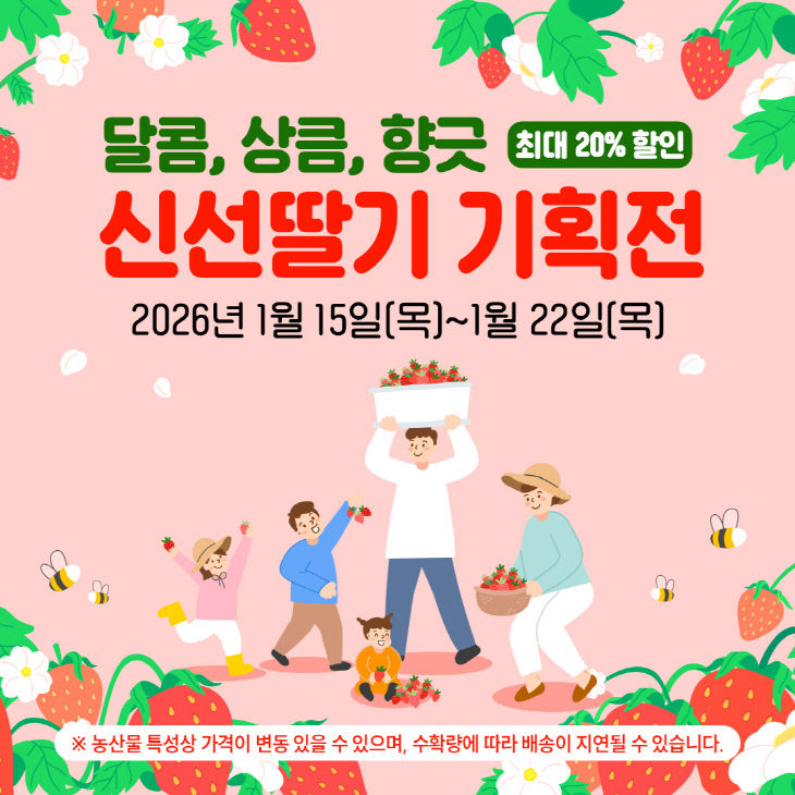 곡성몰 신선딸기 기획전 진행