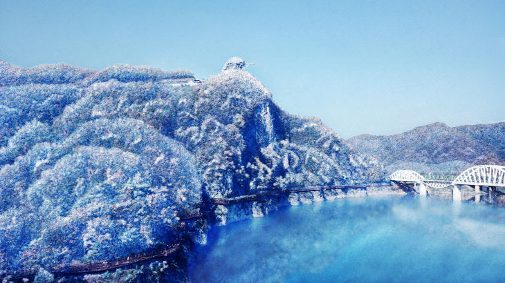 보도 1) 단양강 잔도 설경