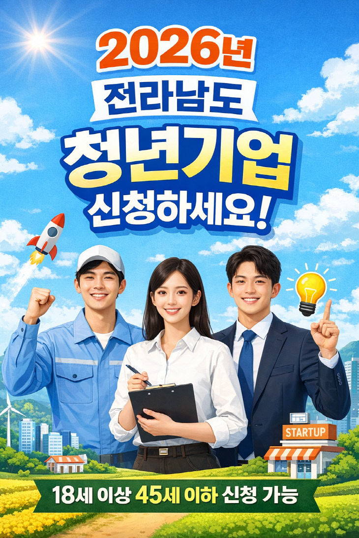 전남도 청년기업 인증제도 홍보물1