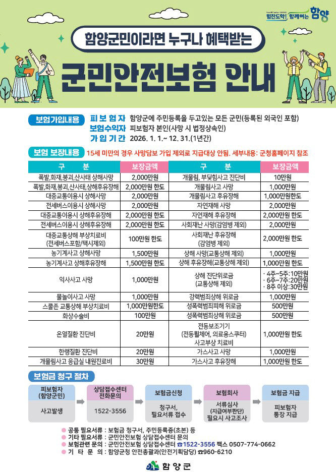 군민안전보험 리플릿