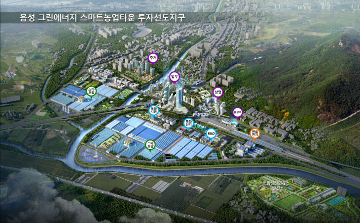 음성 그린에너지 스마트 농업타운 투자선도지구 조감도.(음성