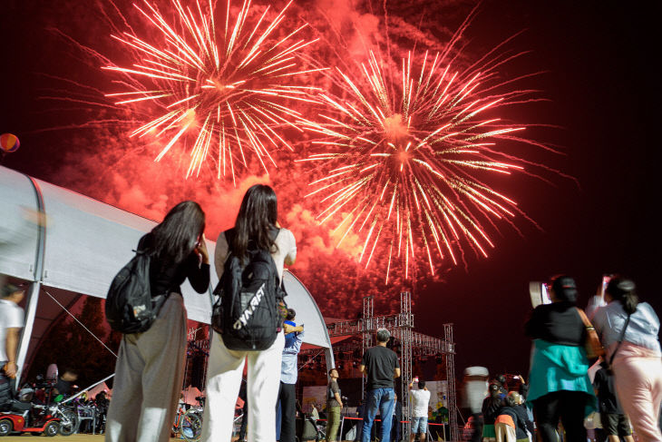 2025년 증평인삼골축제 첫날 불꽃놀이