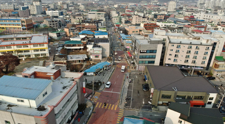 지중화 사업 대상 지역 사진(진천읍 삼수초 앞)