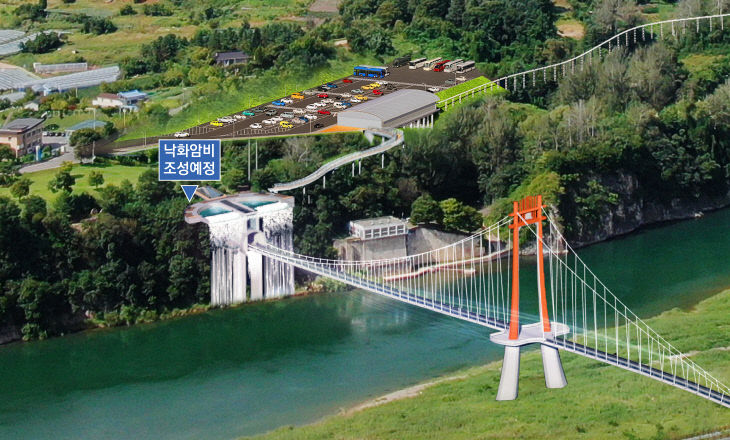 1.보도교 조감도(낙화암비조성예정)