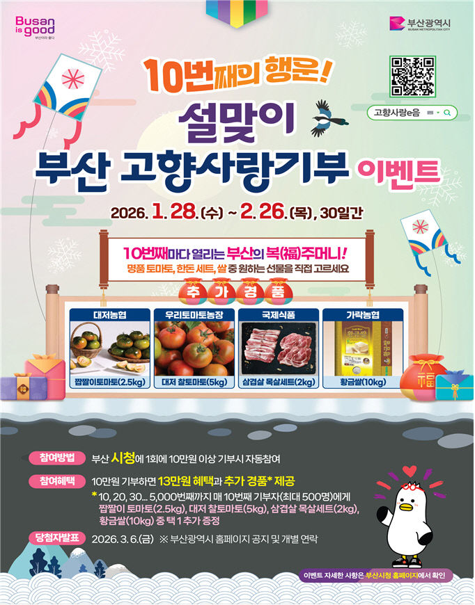 부산 고향사랑기부 이벤트