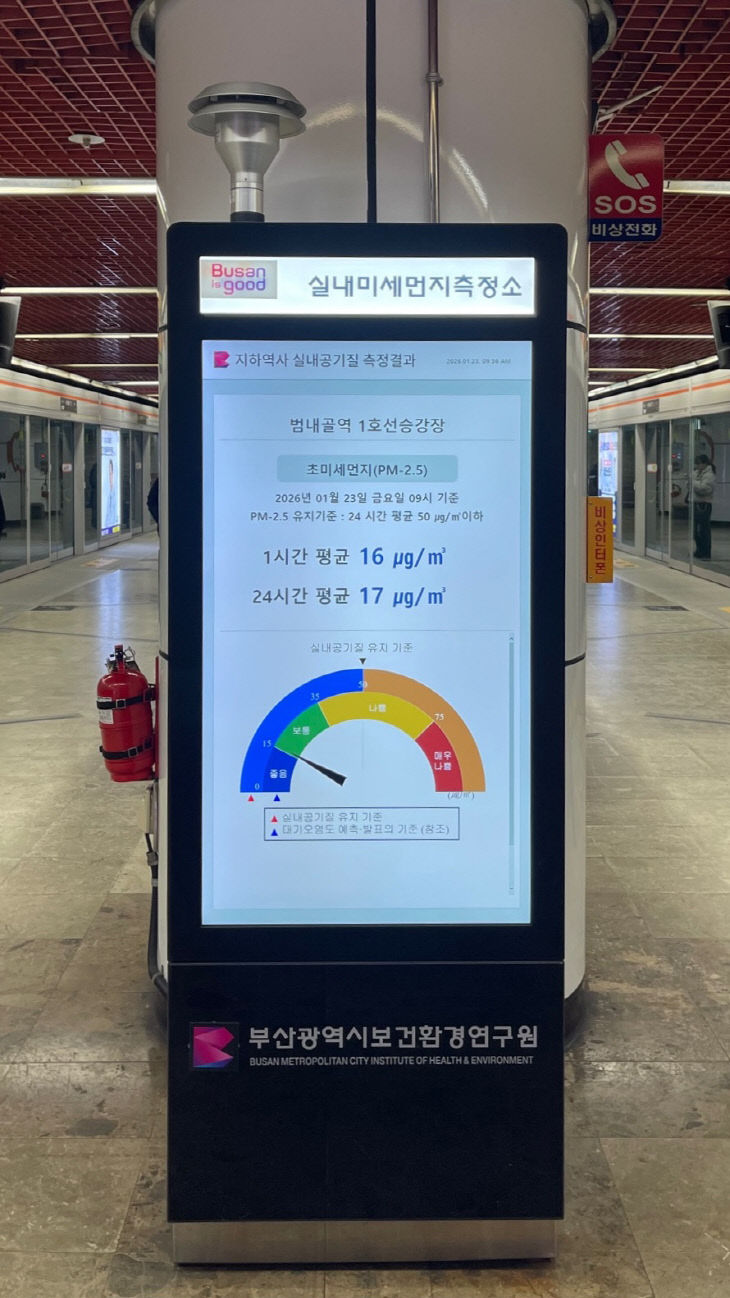 부산교통공사 스마트 환기설비 운용모습