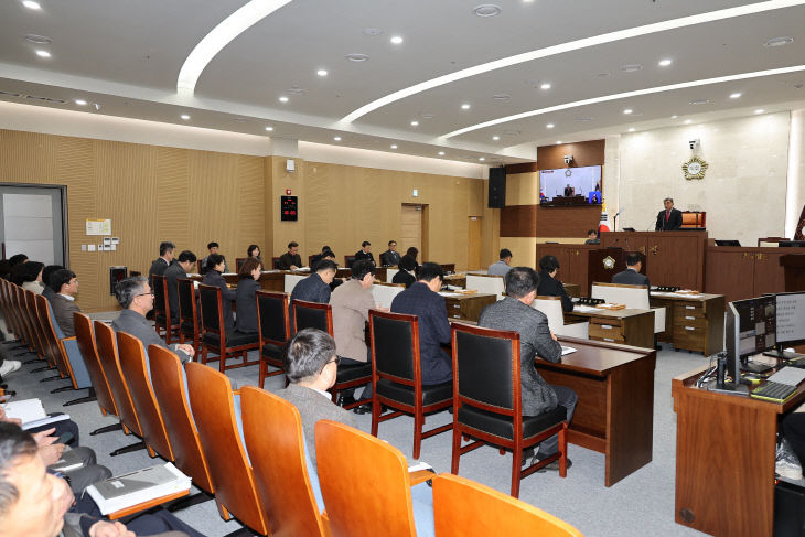 서천군의회 제338회 임시회 1차 본회의 모습