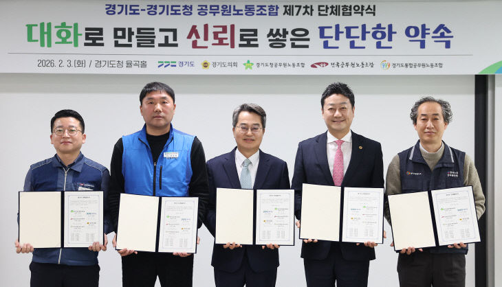 경기도, 도청 3개 공무원노조와 제7차 단체협약 체결