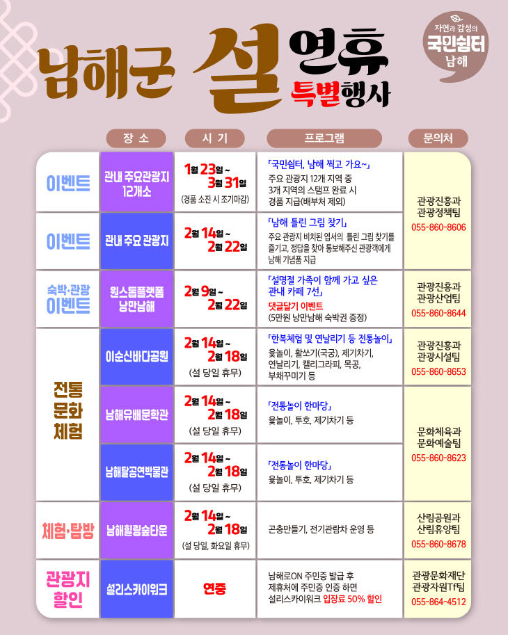 해군 설 연휴 특별행사 및 축제 풍성