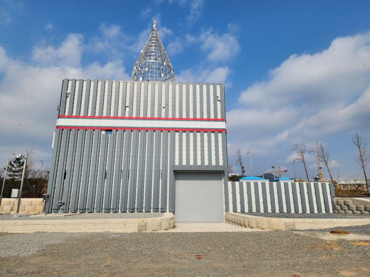 사진자료(함평읍 신축 빗물펌프장 전경)