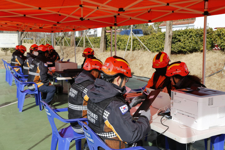 서천소방서가 실시한 긴급구조통제단 불시 가동훈련