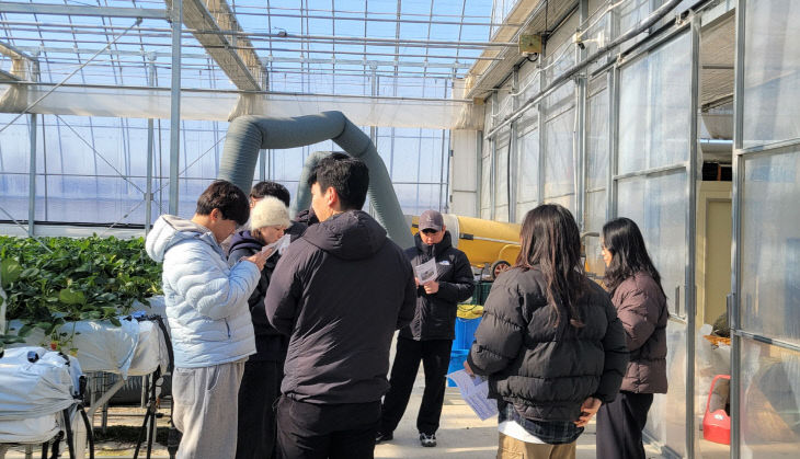 4-H연합회 임대농장 견학장면