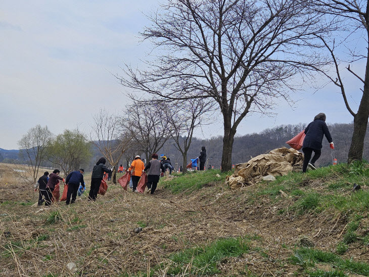 진천군 하천 정화활동 사진
