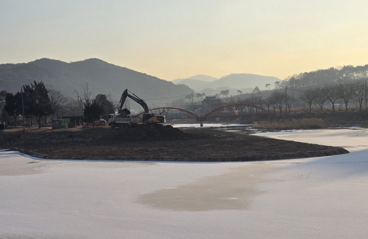 청양 하천 퇴적토 준설