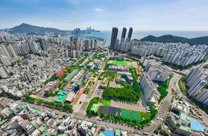 수영골프요가. 대연캠퍼스 전경