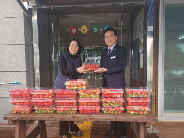 체류형창업팀 딸기 나눔행사(성내면 느티나무) 2