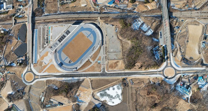 증평종합운동장 전경 사진