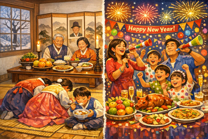 필리핀과 한국 새해 문화