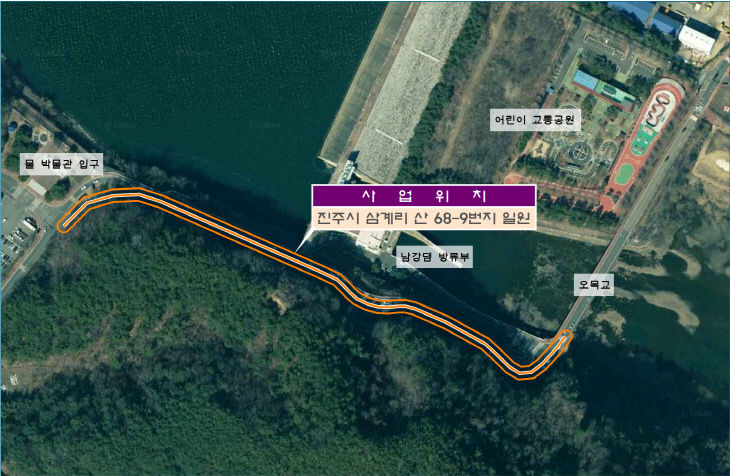 진주시, ‘내동 면도103호선’ 급경사지 정비-위치도 (1)
