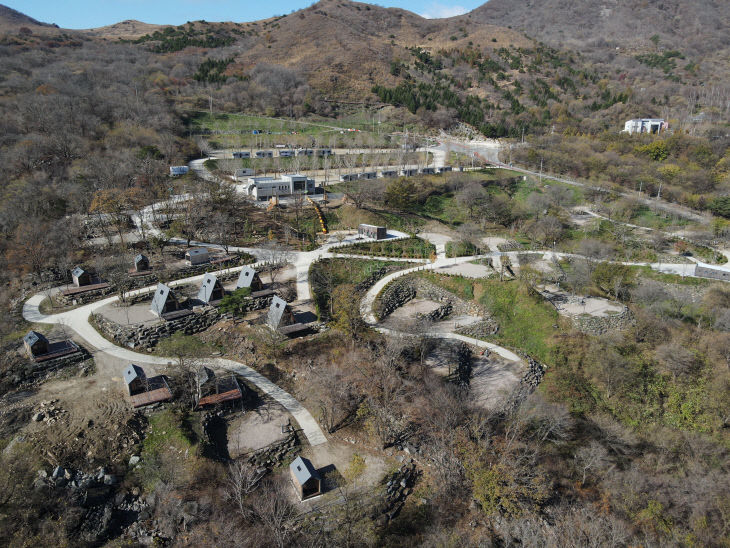 숲속야영장 전경