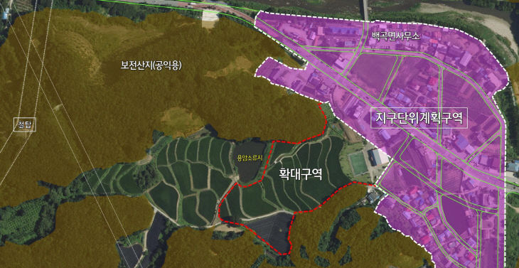 전원주택 단지 위치도