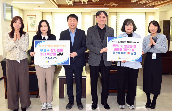 군.구 행정실적 종합평가 우수기관 선정