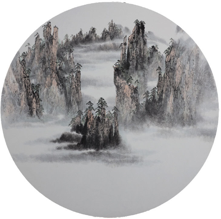 사진3. 황산소견2. 120x120cm. 선지에 수묵담채.2026