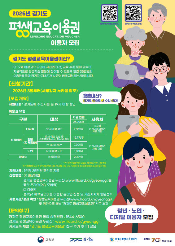 평생교육이용권 포스터