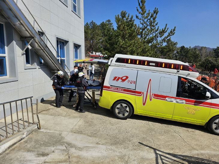 진도군, 산불 취약 의료기관 대피 훈련 (2)