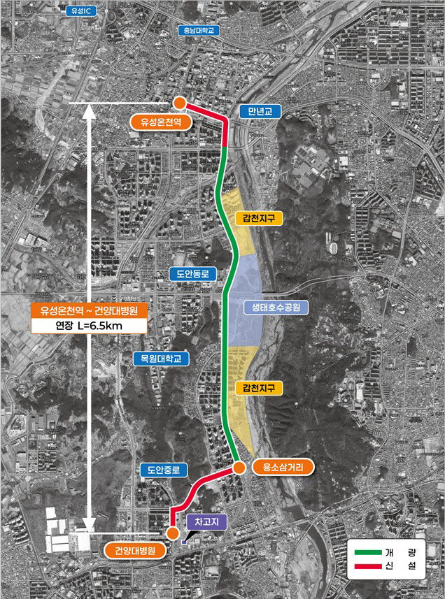 2. 대전시 신교통수단(3칸 굴절차량) 기반시설 착공