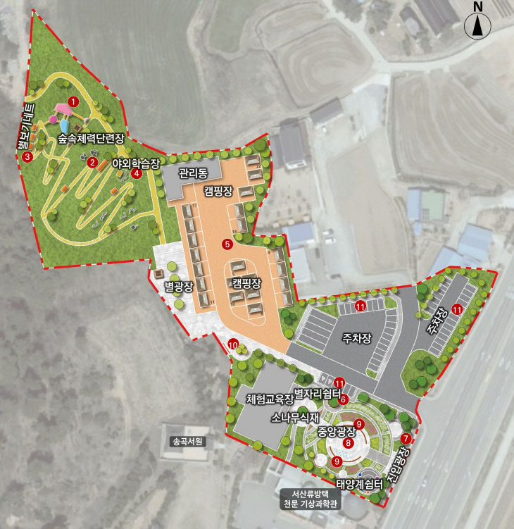 1. 밤하늘 산책원 조성사업 위치도