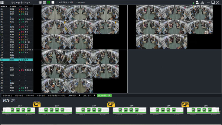 부산도시철도 2호선 객실 제공