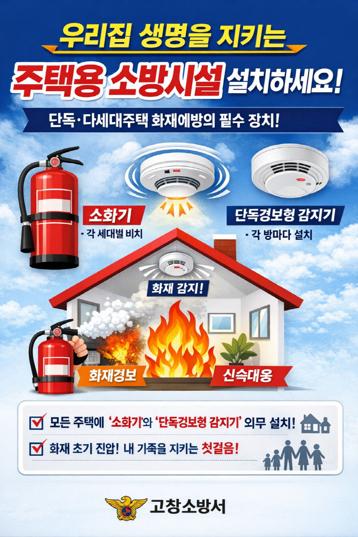 주택용 소방시설 설치 적극 당부(사진)