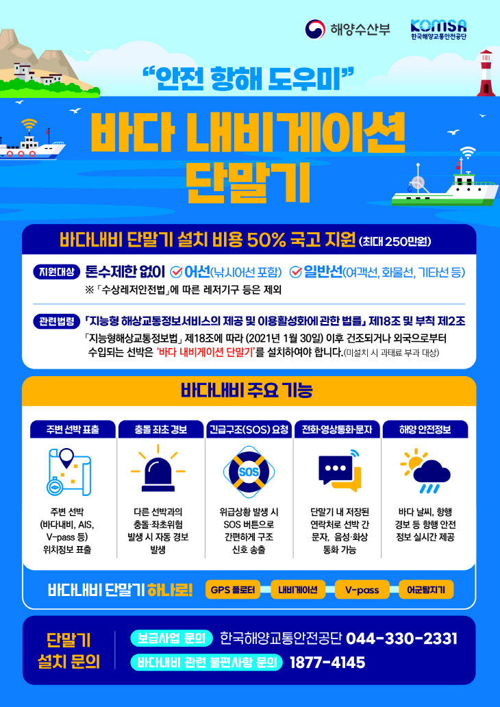 바다내비 단말기 보급사업 리플렛