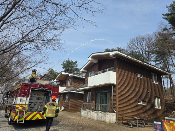 충주시시설관리공단 문성휴양림 소방훈련