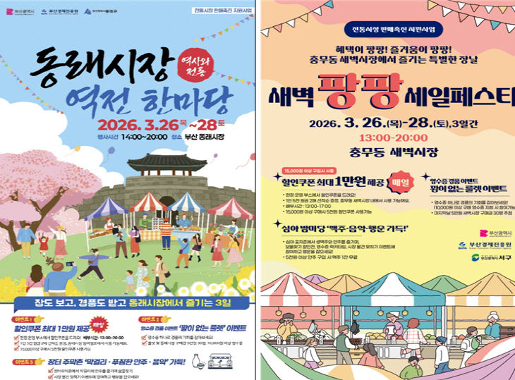 전통시장 판매촉진 지원행사 홍보 포스터