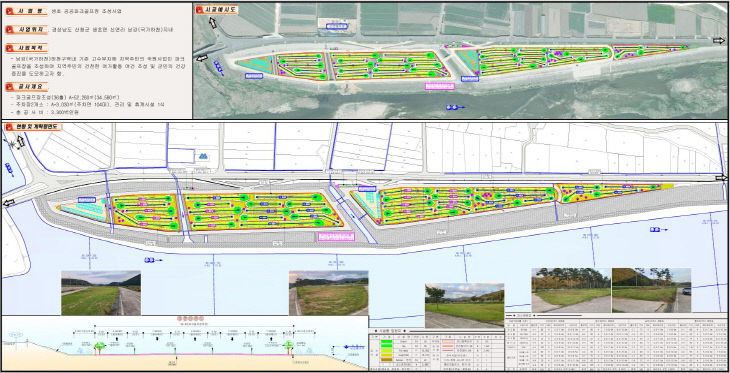 생초 공공파크골프장 조성사업 현황도