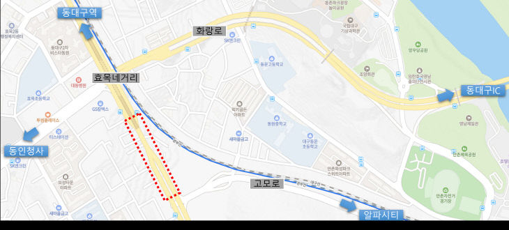 무열로(고모로삼거리)