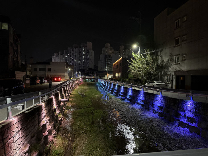 4.도시숲 달빛거리 야간경관(산성천 일원)