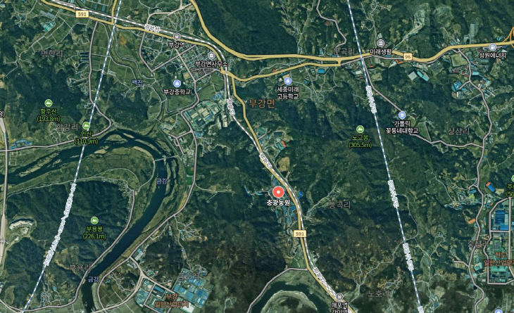 충광농원 위성사진