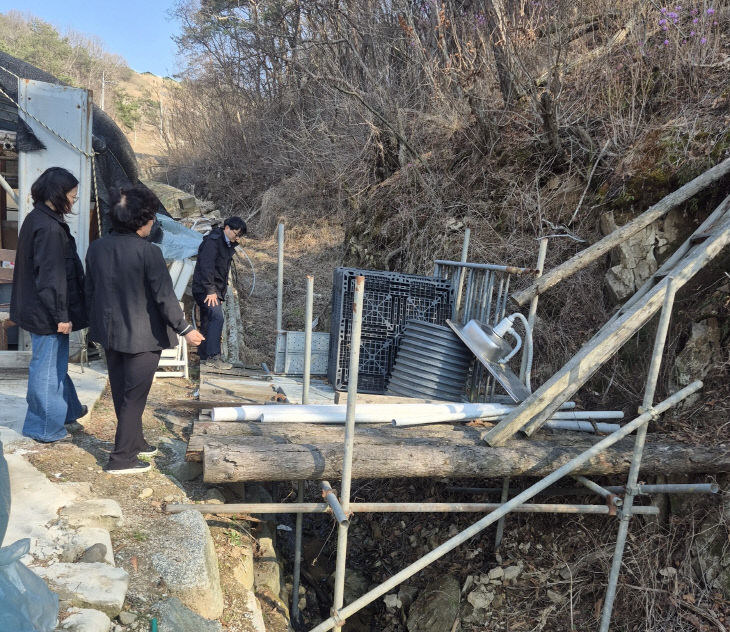 감물면, 세천 내 불법시설물 집중점검