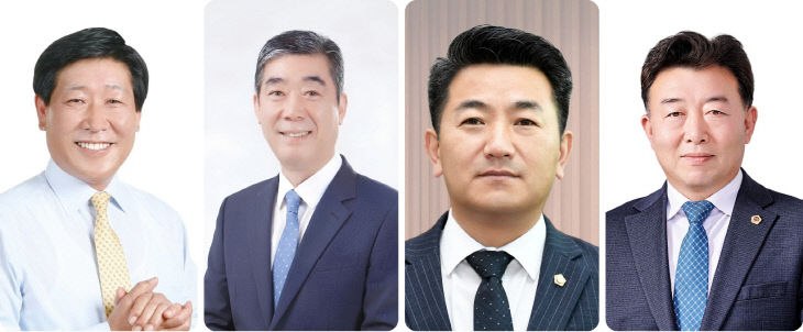 더불어민주당 논산시장 예비후보 4명 사진