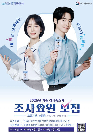 1-1. 2025년 기준 경제총조사 조사요원 모집 홍보물