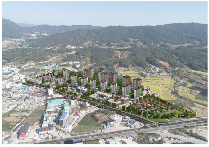 덕산지구 도시개발사업 조감도(전북개발공사 제공)