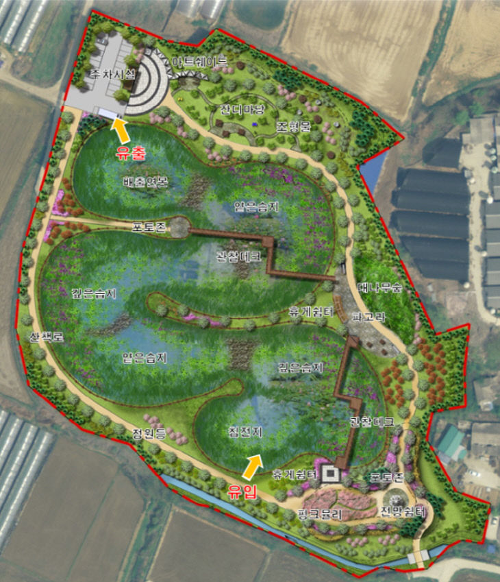 온새미 수변공원 조감도.(사진=음성군 제공)