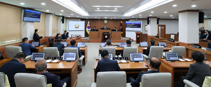 제271회 논산시의회 임시회 폐회(본회의장 전경)