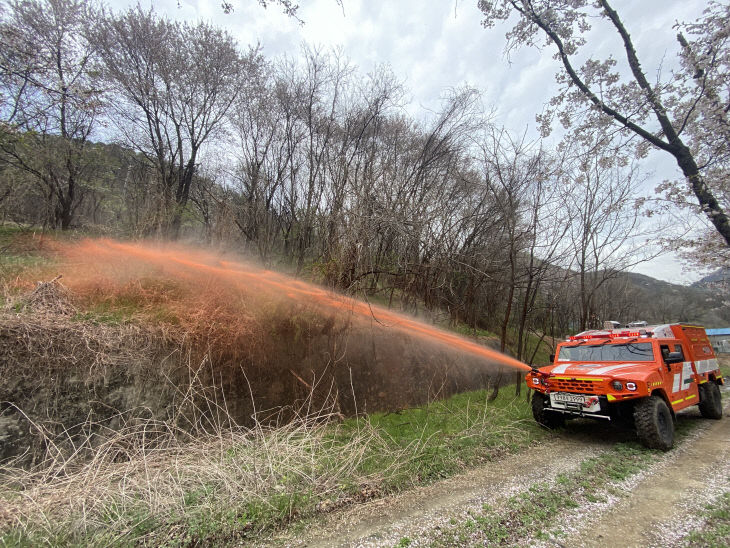 1-2.핵심시설 산불지연제 살포 완료