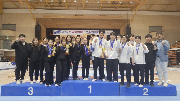 제천시청 체조팀, 제81회 전국종별체조선수권 ‘금빛 착지’