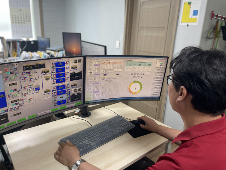 [사진5] 송수시스템 운영장면